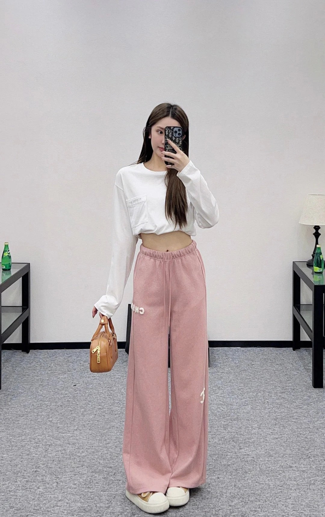 CHANEL 25S HIGH-WAISTED WIDE-LEG PANTS 305