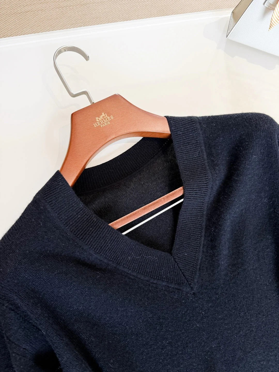 HERMES 25S V-NECK PULLOVER SWEATER 307