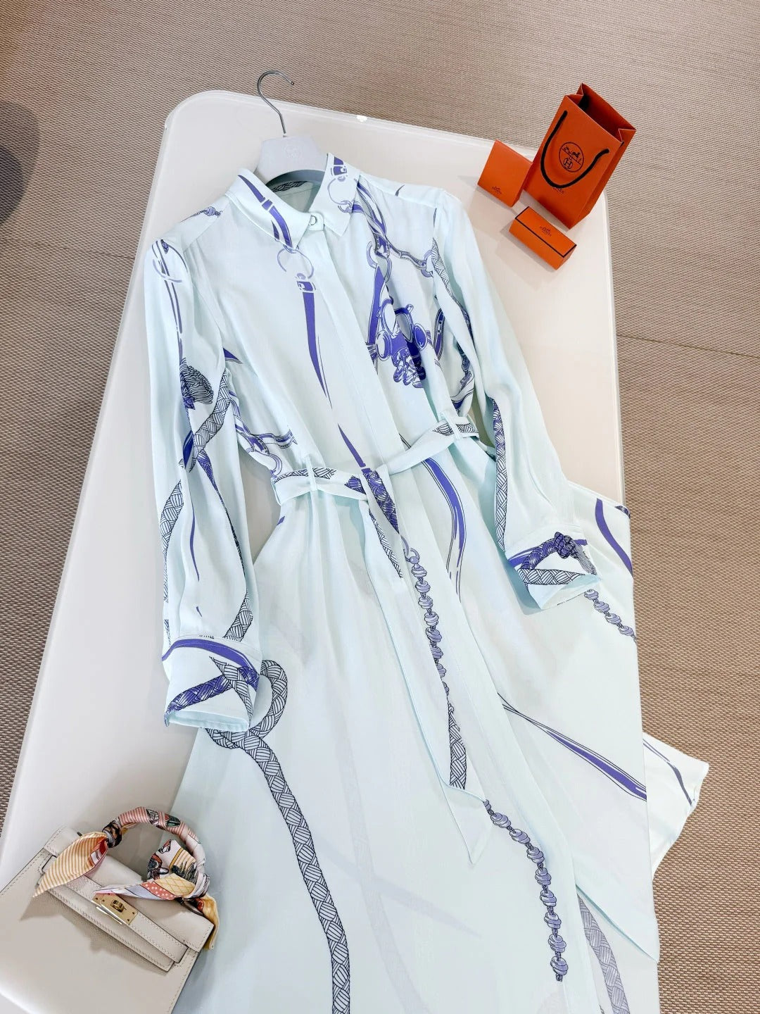 HERMES 25S LONG SILK DRESS 259