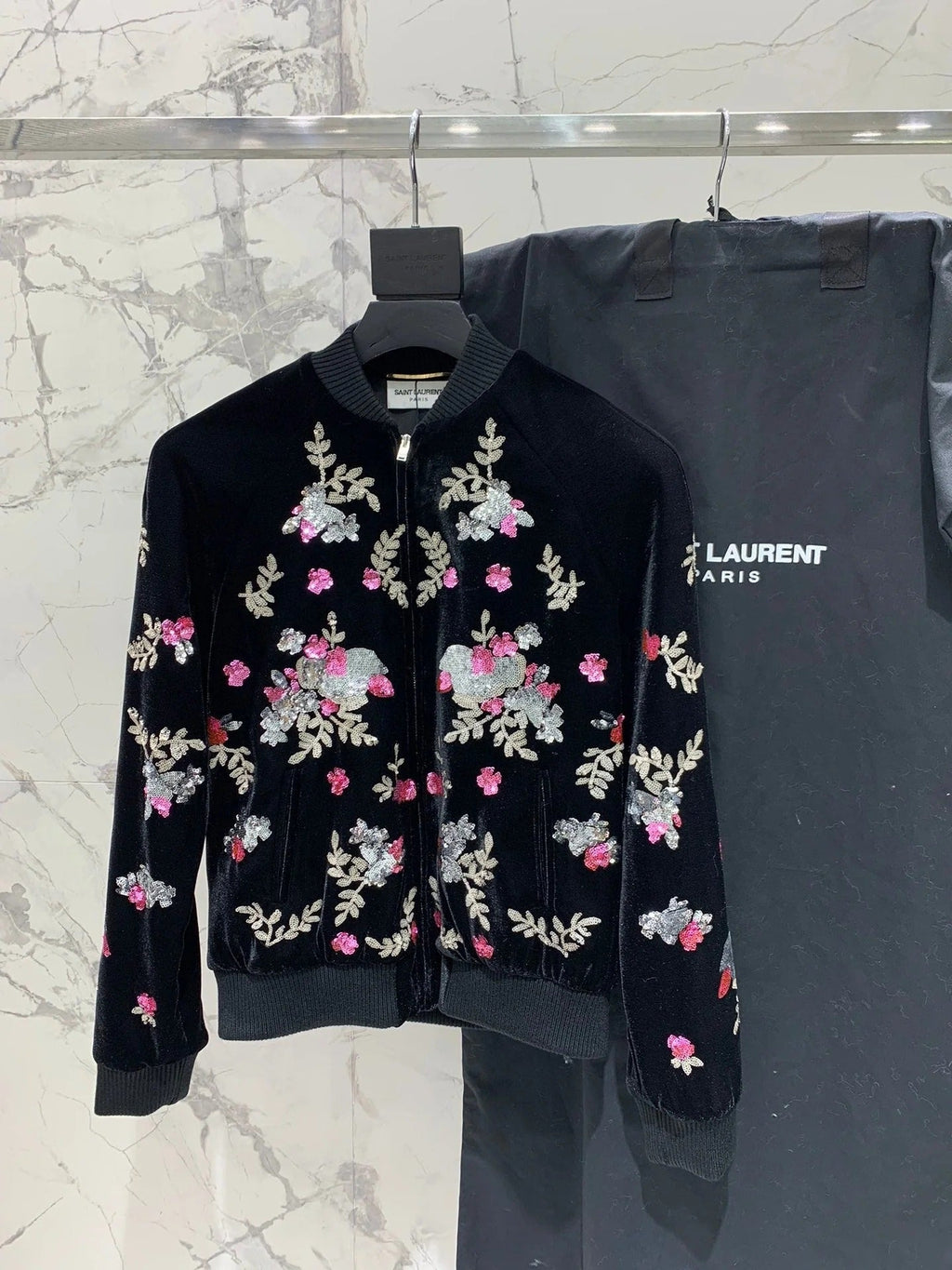 YSL 25S VELVET SEQUIN JACKET STYLE 191