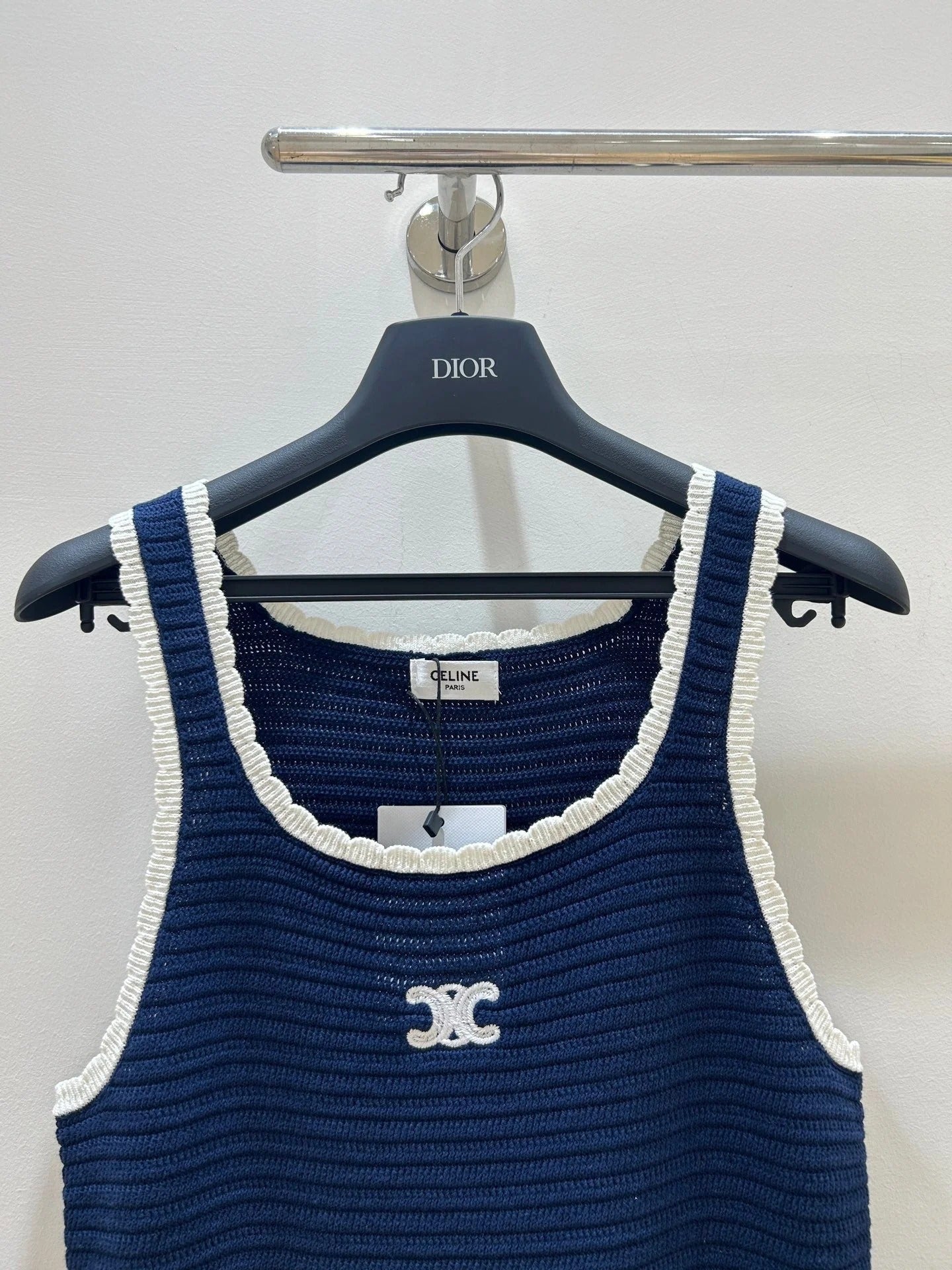 CELINE 25S LACE SPAGHETTI STRAP DRESS 0054