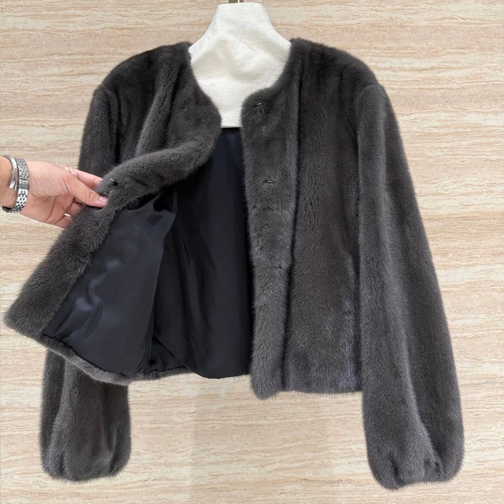 HERMES 25S SHORT MINK FUR COAT 177