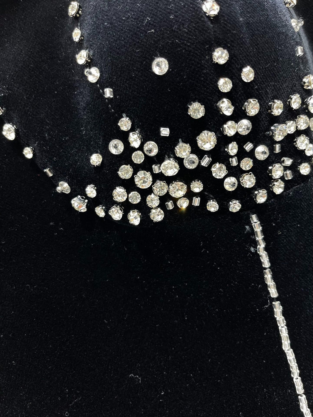 YSL 25S VELVET RHINESTONE DRESS STYLE 179