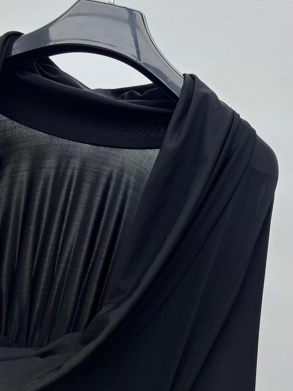 YSL 25S RUFFLED LONG-SLEEVE DRESS STYLE 131