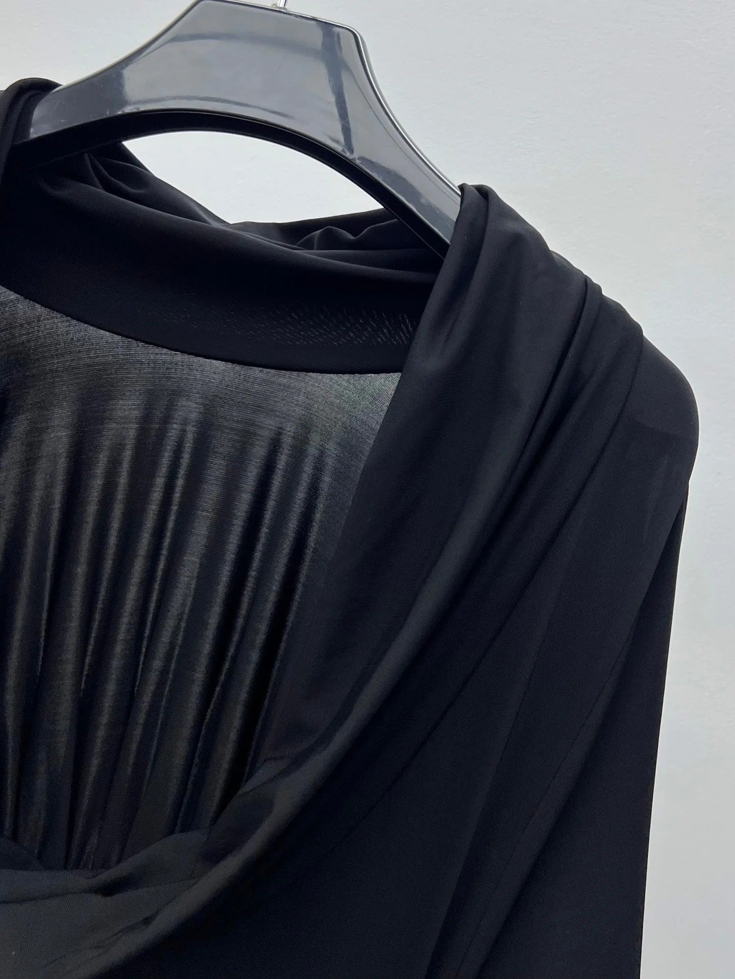 YSL 25S RUFFLED LONG-SLEEVE DRESS STYLE 131