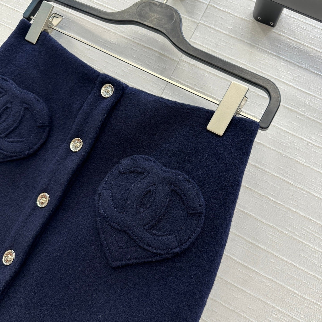 CHANEL 25S A-LINE KNIT MINI SKIRT 345