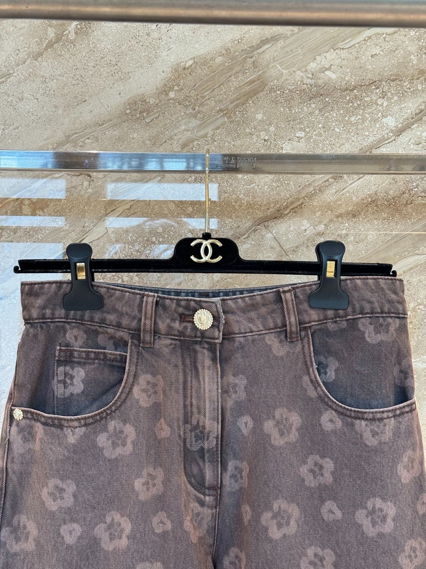 CHANEL 25S RETRO FLORAL JEANS 316