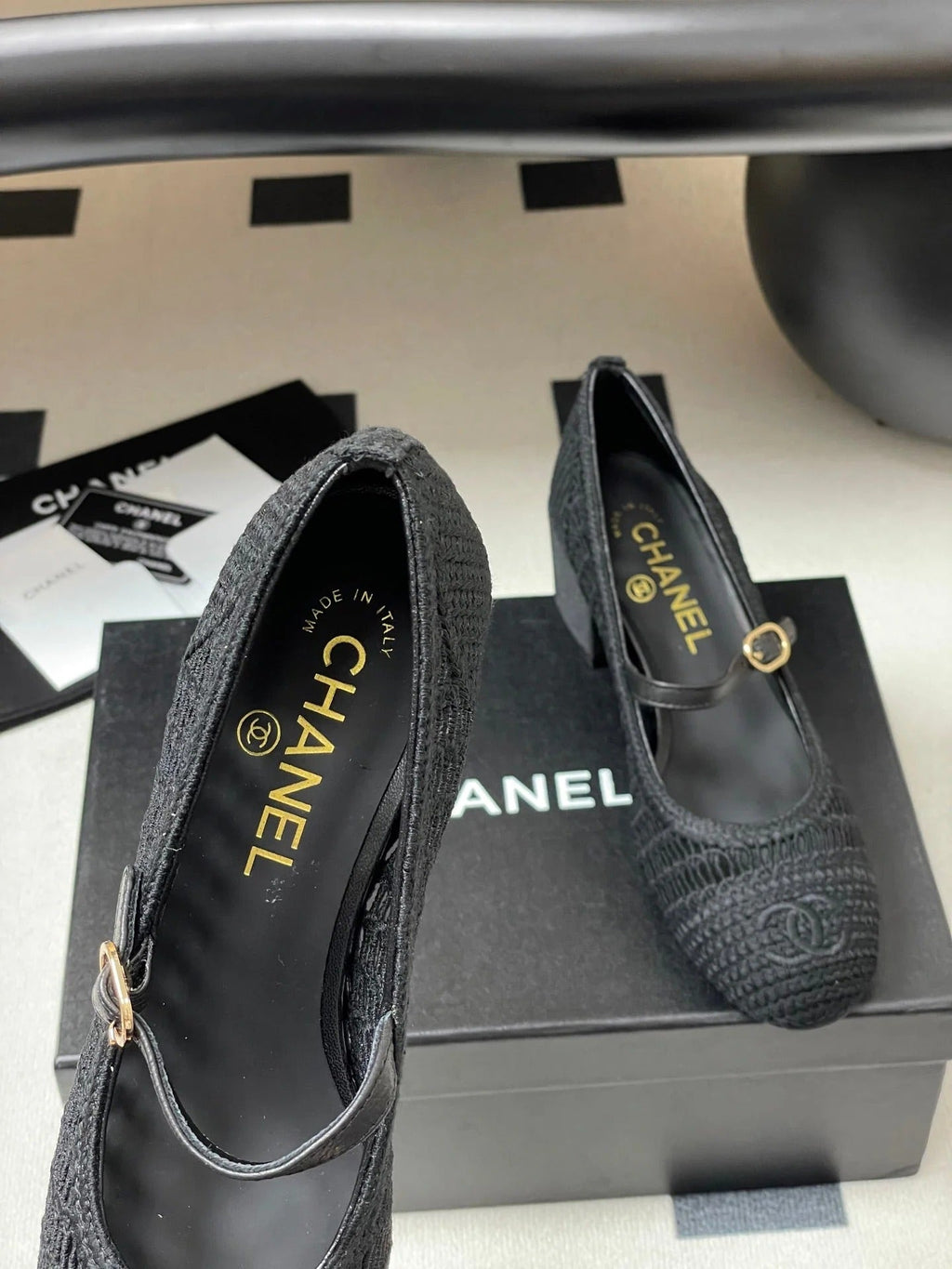 HIGH BALLET MARY JANE 50MM IN BLACK RAFFIA