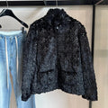 CHANEL 25S VELVET SEQUIN-EMBELLISHED JACKET 464
