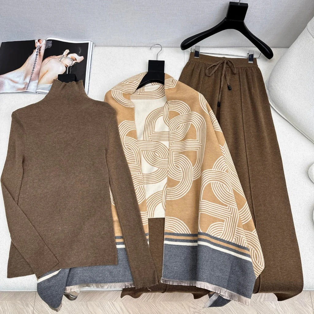 HERMES 25S THREE-PIECE KNIT SET