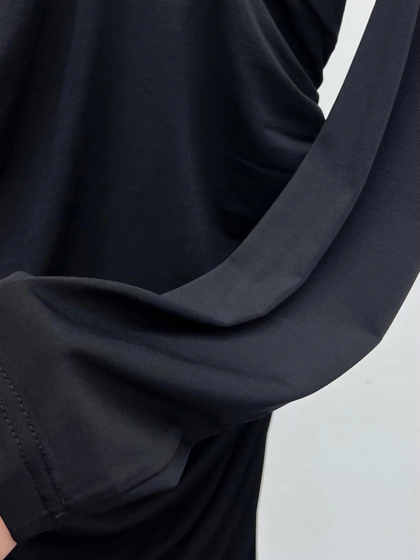 YSL 25S RUFFLED LONG-SLEEVE DRESS STYLE 131