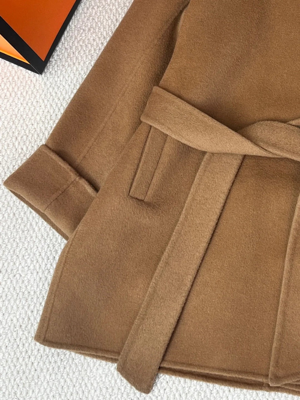 HERMES 25S STAND-COLLAR CASHMERE COAT 207