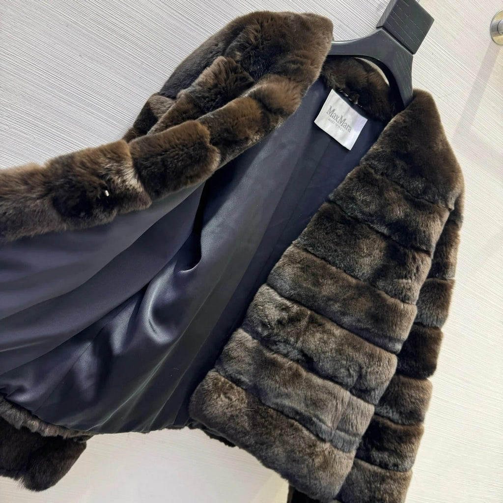 MAX MARA 25S V-NECK FUR COAT 156