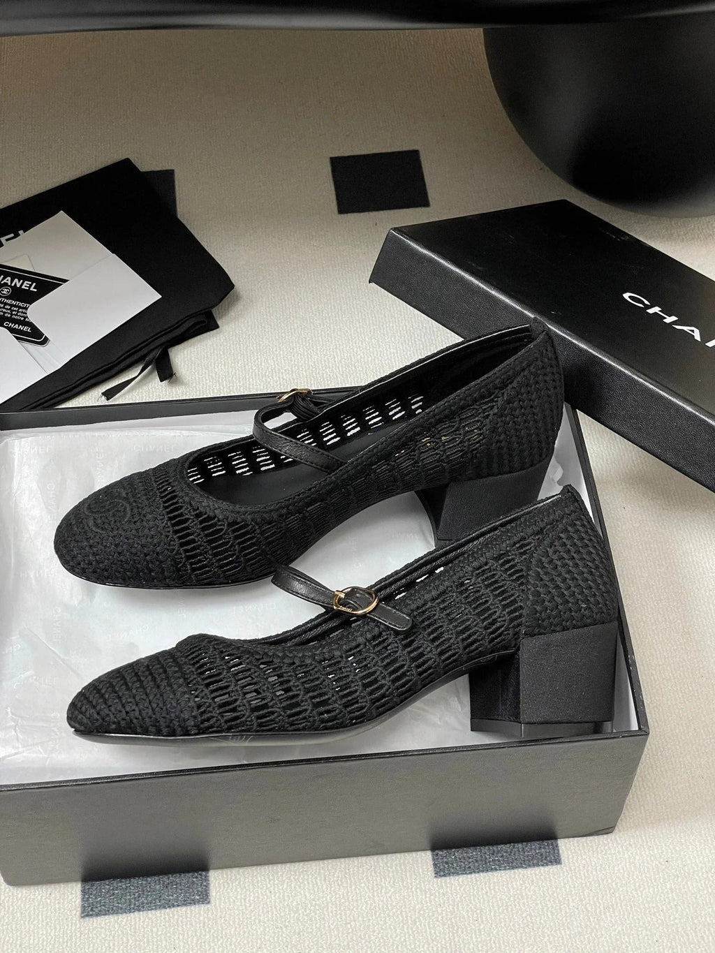 HIGH BALLET MARY JANE 50MM IN BLACK RAFFIA