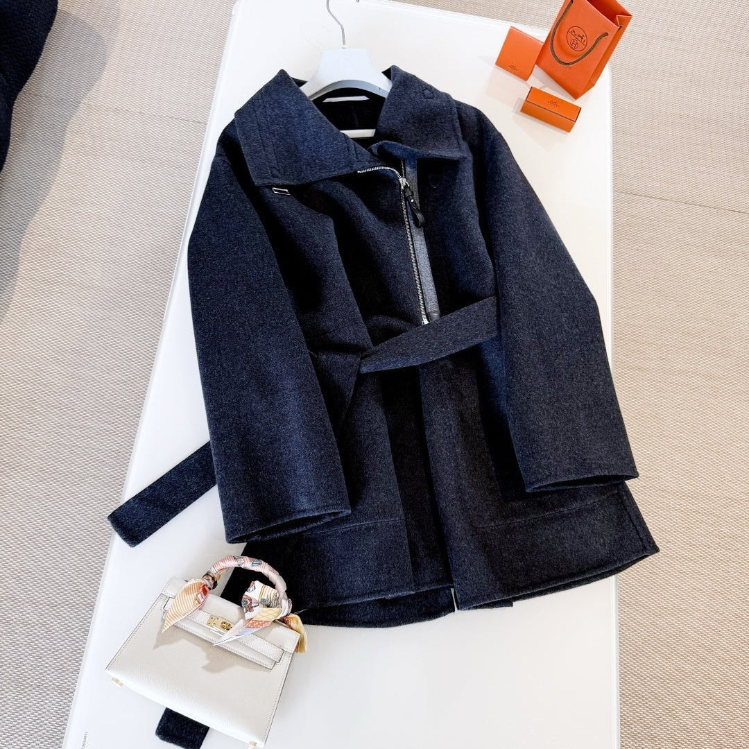 HERMES 25S MID-LENGTH KNIT COAT 266