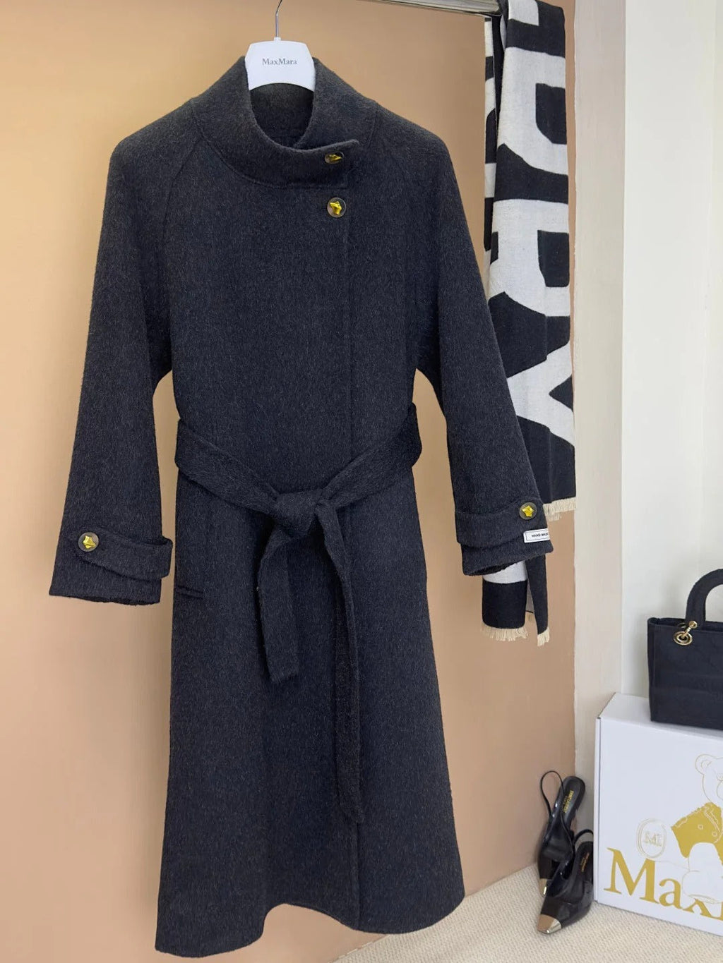 MAX MARA 25S TURTLENECK CASHMERE COAT 131