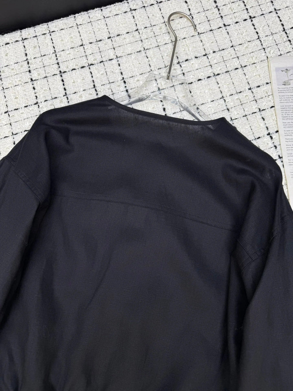 PRADA 25S LIGHTWEIGHT ROUND-NECK LINEN JACKET 368