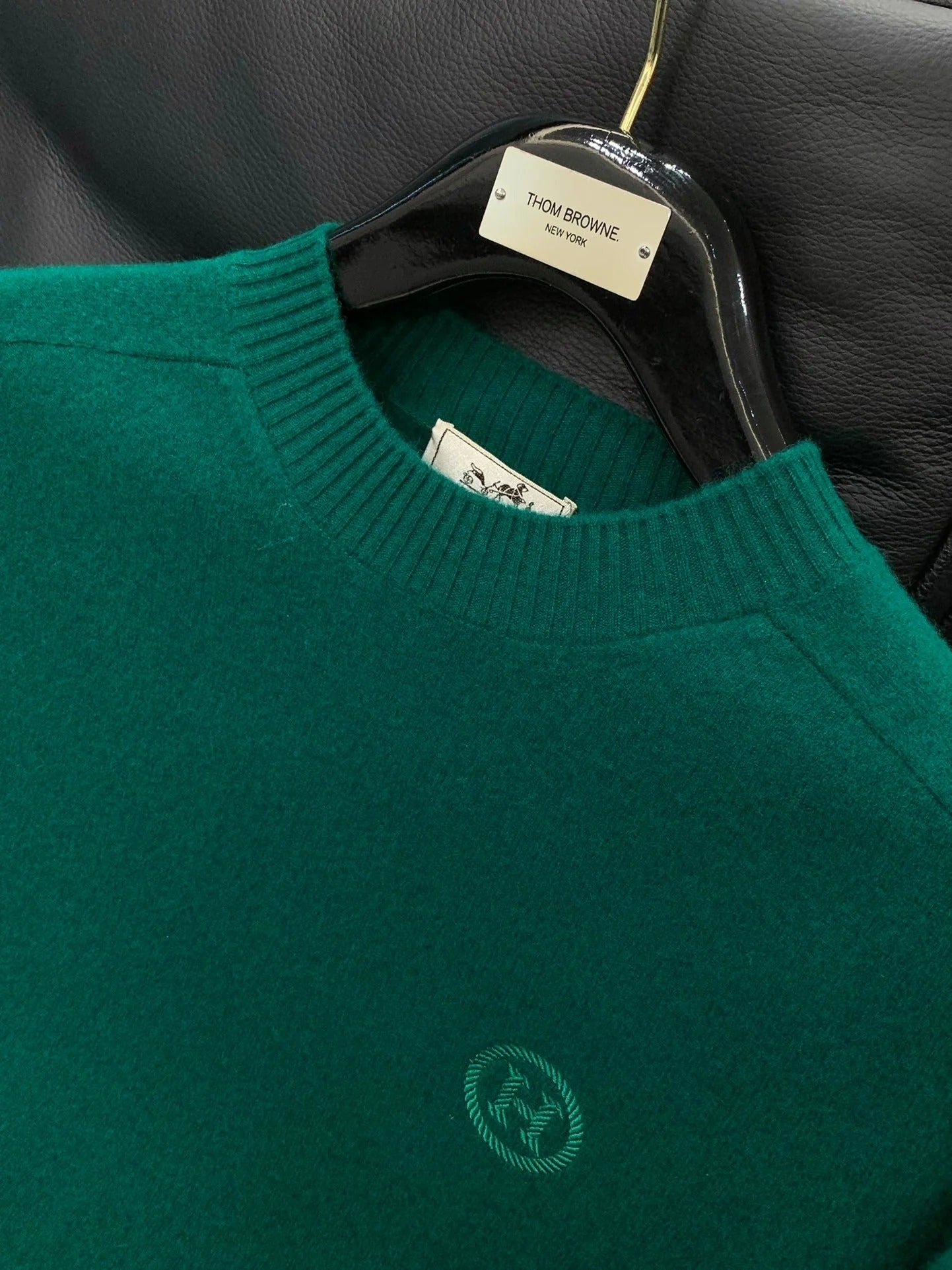 HERMES 25S LONG-SLEEVE KNITTED CREW NECK SWEATER 179