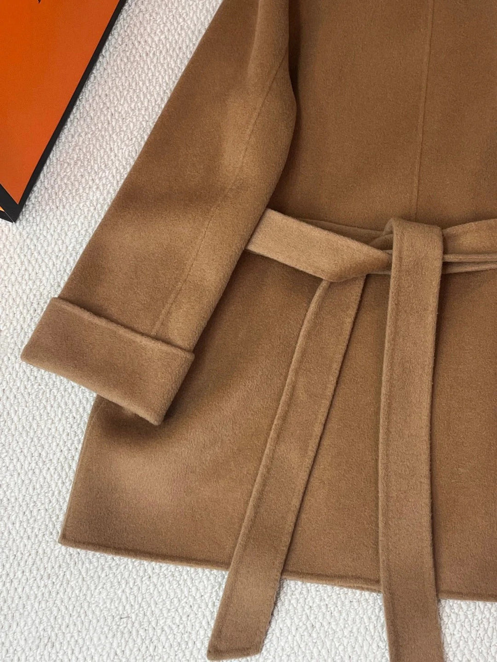 HERMES 25S STAND-COLLAR CASHMERE COAT 207