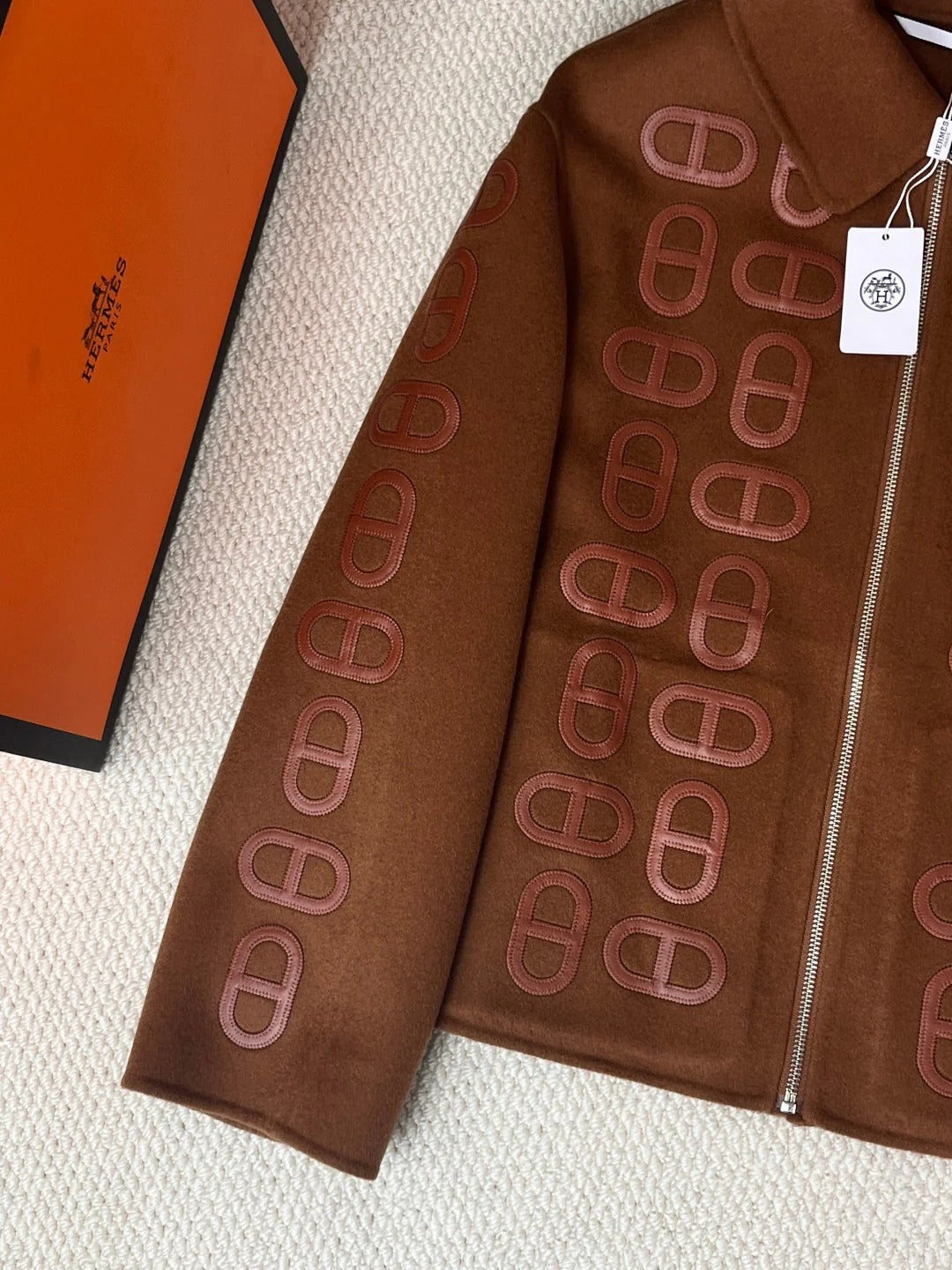 HERMES 25S SHORT PIG-NOSE COAT 202