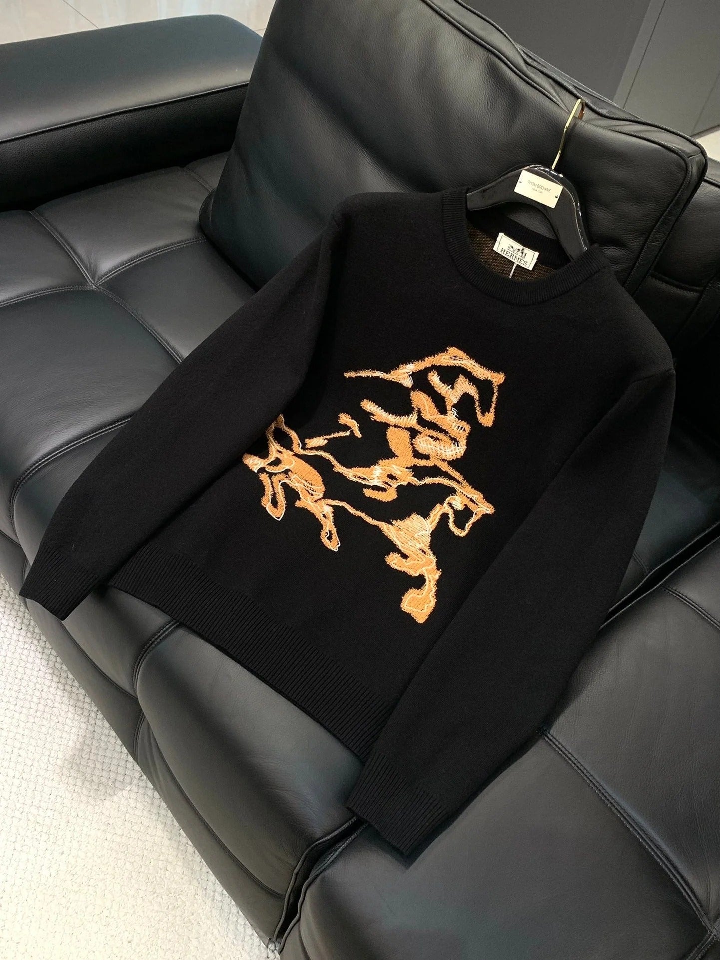 HERMES 25S LONG-SLEEVE CREW NECK SWEATER 316