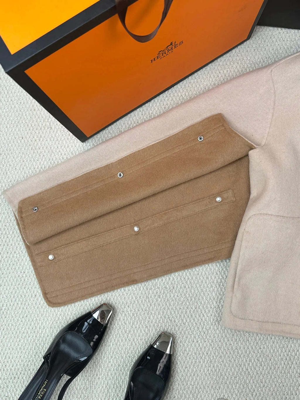 HERMES 25S LUXURY CASHMERE COAT 218