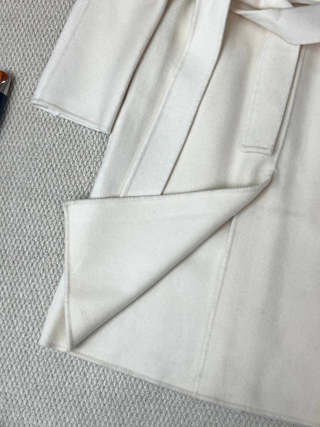 HERMES 25S LONG CASHMERE PIG-NOSE COAT 206