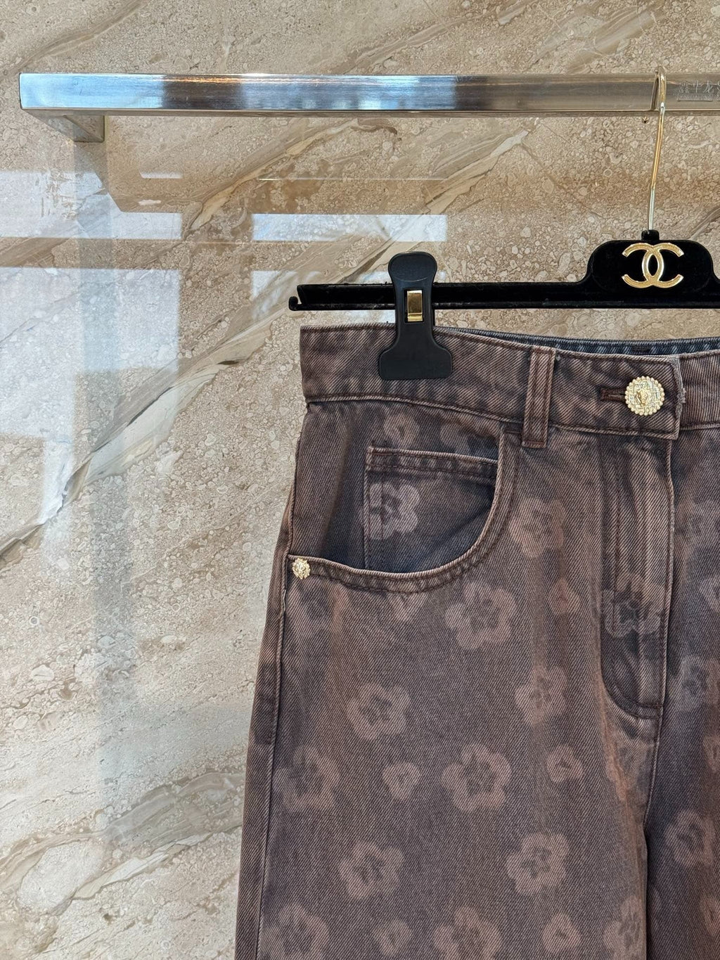 CHANEL 25S RETRO FLORAL JEANS 316
