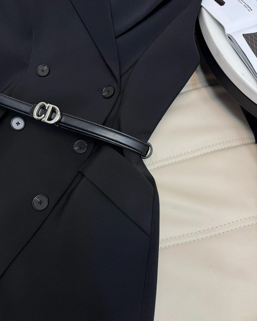 DIOR 25S TWO-PIECE V-NECK BLAZER DRESS 472